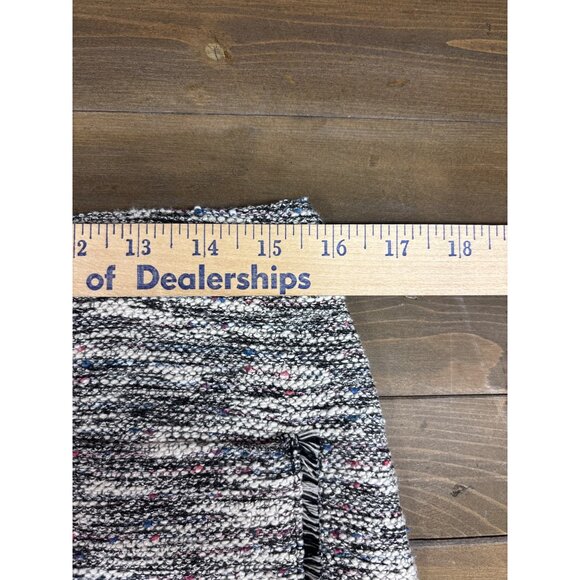 Loft Womens Tweed Skirt Size M Gray & Black - Picture 8 of 8